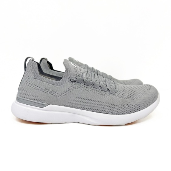 SOLD! APL Men’s TechLoom Breeze Running Shoes in Harbor Grey/White Shoes - Picture 2 of 11